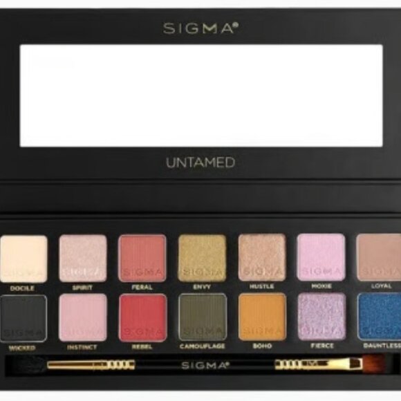 NIB! Sigma Beauty* Untamed 14 Pan Eyeshadow Palette With Dual Ended Brush 17g - Picture 3 of 12